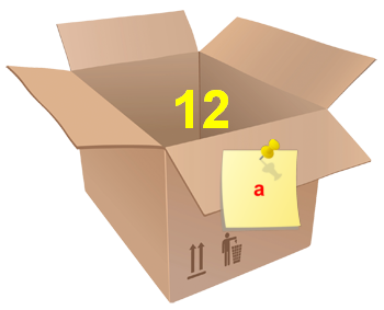 Ціле число 12 присвоюється змінній з ім’ям a